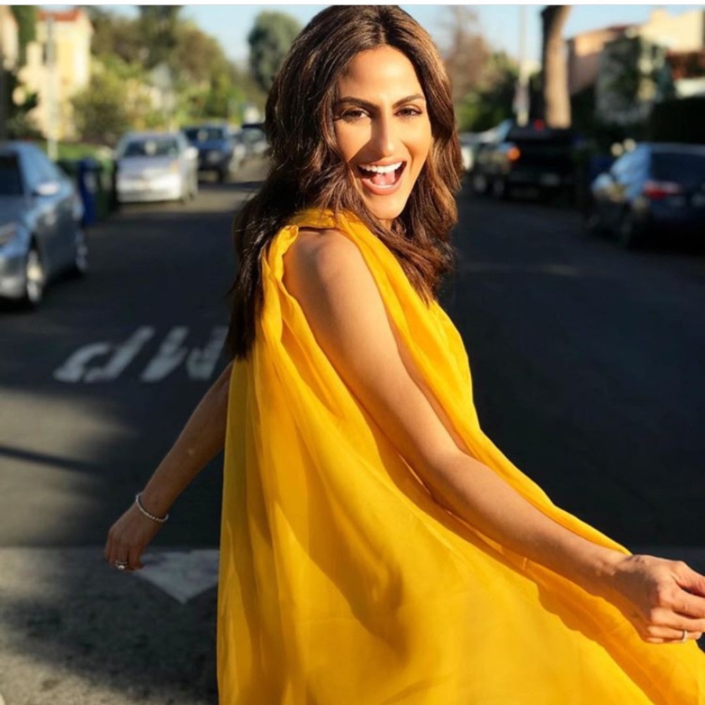 Flowing Yellow Sleeveless Top